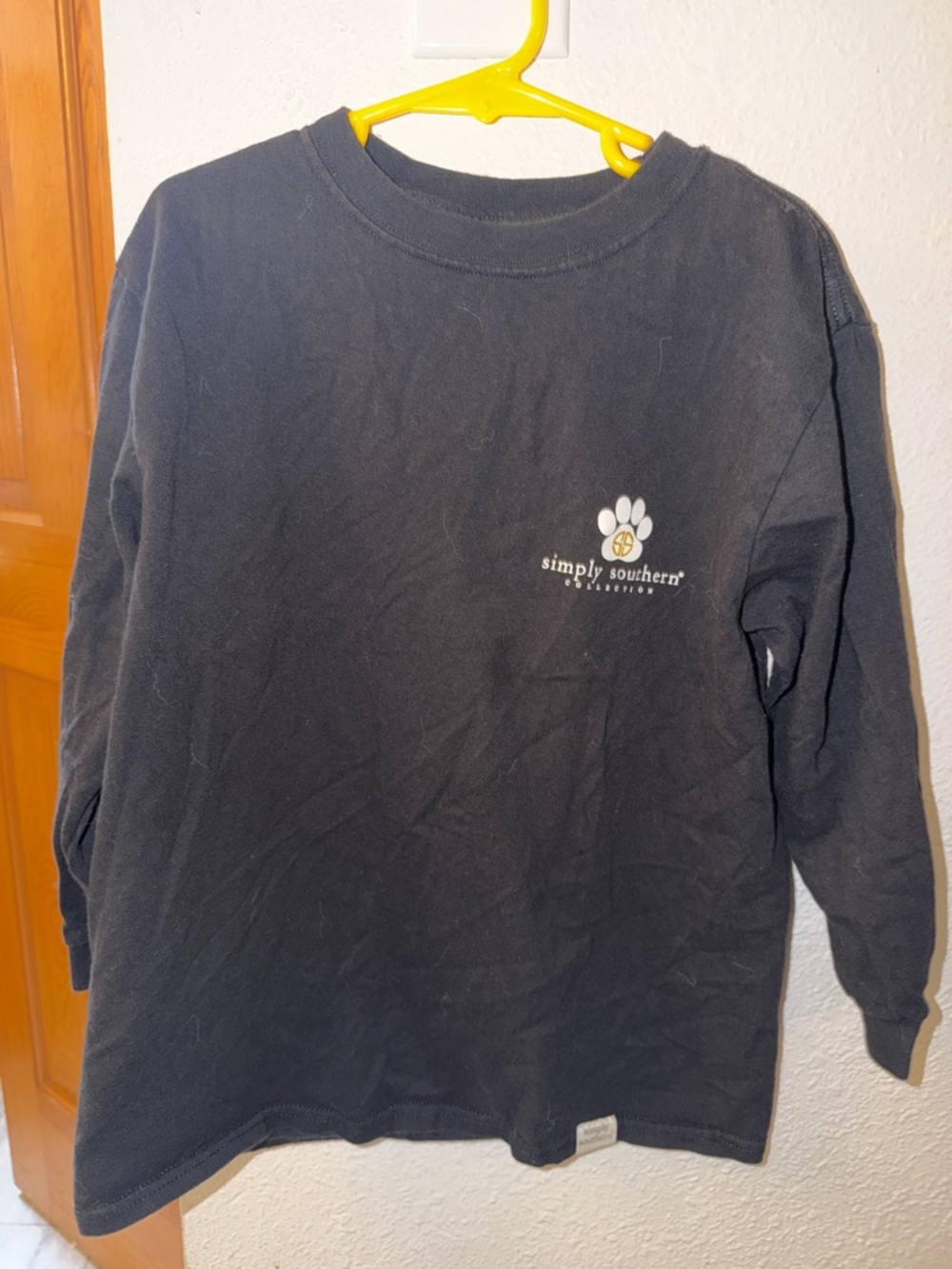 Simply Southern Black Kids' Long-Sleeve Tee with Paw Logo